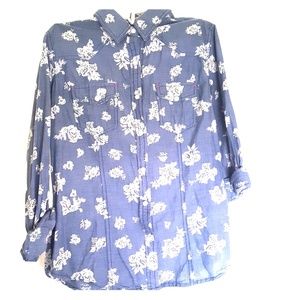 Flowered Jean Shirt